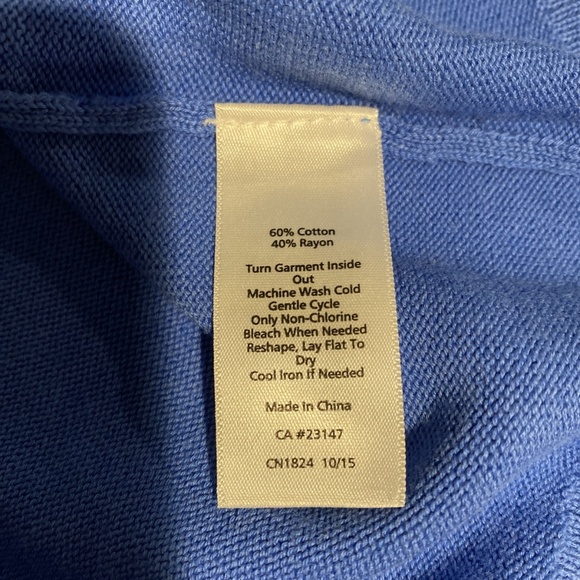 Vintage Womens Blue Sequin Butterflies Sweater Coquette Y2K Swiftie Size PM - Picture 7 of 7